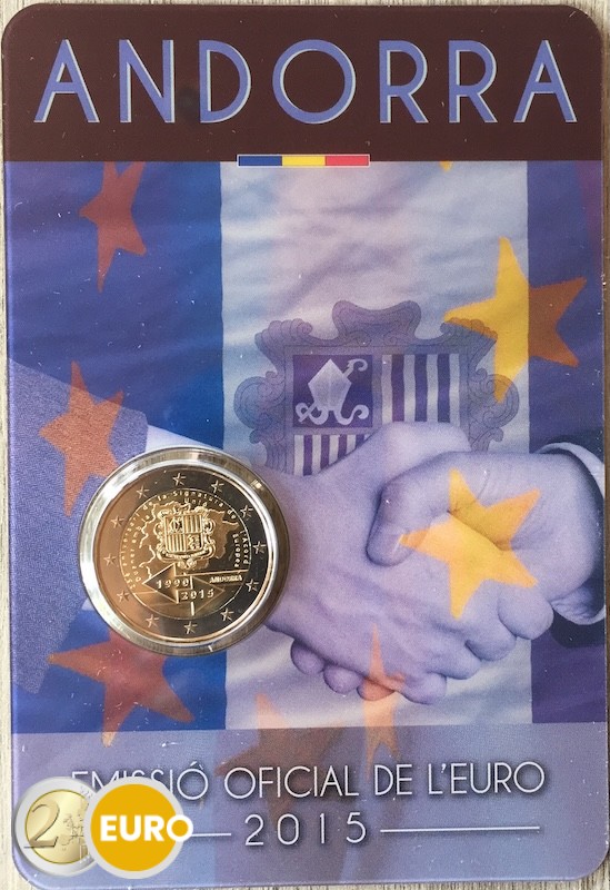 2 euro Andorra 2015 - Douane-Unie EU BU FDC Coincard