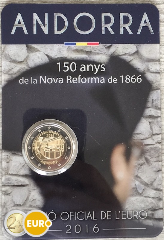 2 euro Andorra 2016 - Nieuwe Hervorming BU FDC Coincard