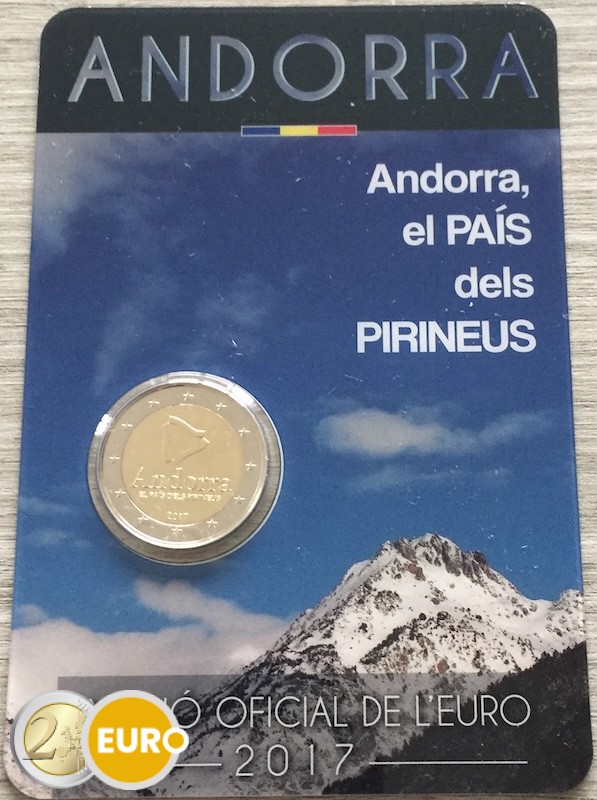 2 euro Andorra 2017 - Het Pyrenese Land BU FDC Coincard