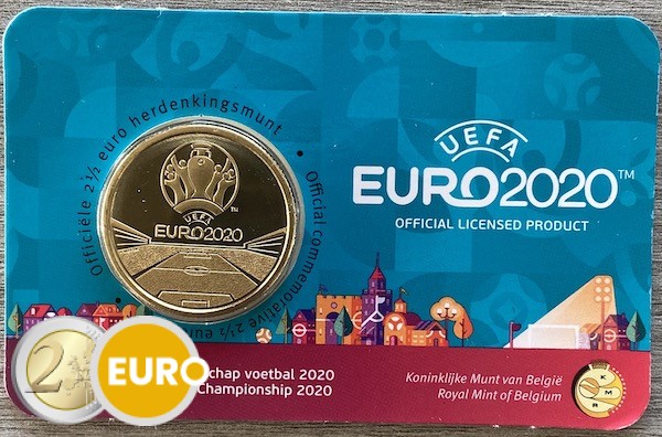 2,50 euro Belgie 2021 - EK UEFA EURO 2020 BU FDC Coincard NL