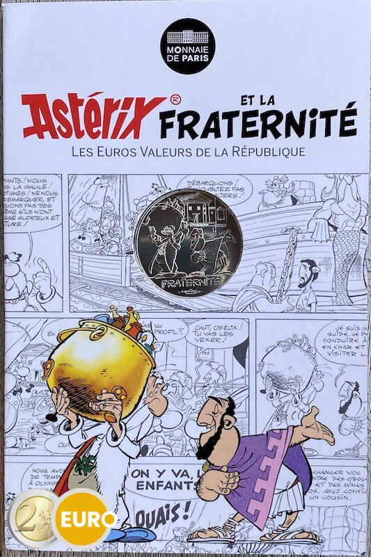 10 euro Frankreich 2015 - Asterix Brüderlichkeit bei den Olympischen Spielen - in Coincard