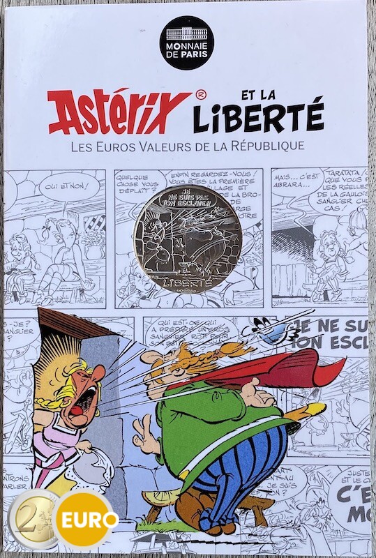 10 euro Frankrijk 2015 - Asterix Liberté De roos en het zwaard - in coincard
