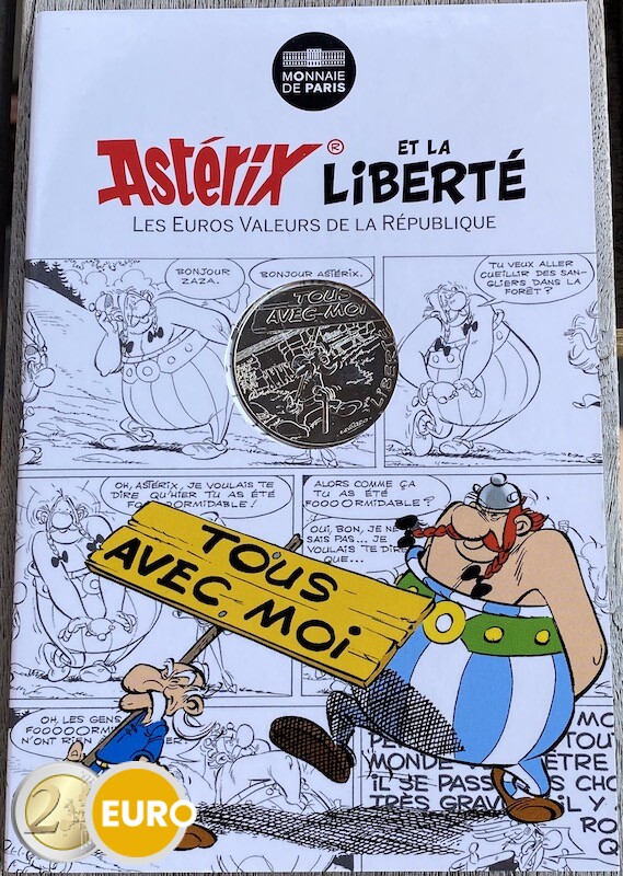 10 euro Frankreich 2015 - Asterix Freiheit Manifestation - in Coincard