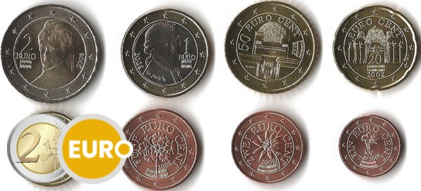 Euro set UNC Austria 2008