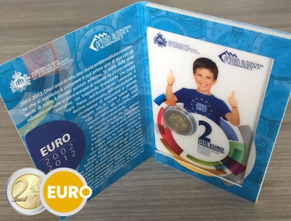 2 Euro San Marino 2012 - 10 Jahre Euro Stgl.