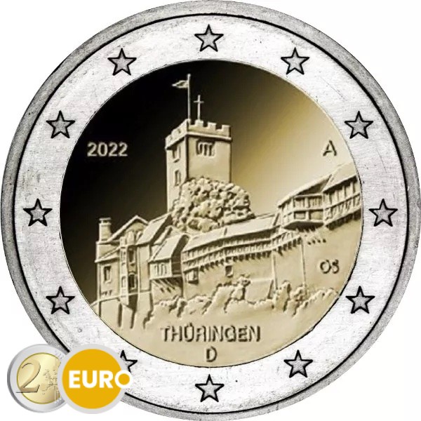 2 euro Duitsland 2022 - J Thuringen UNC