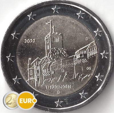 2 euro Duitsland 2022 - D Thuringen UNC
