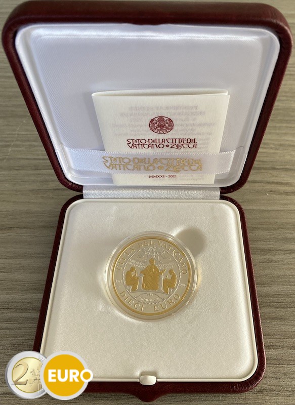 10 euro Vaticaan 2021 - Universiteit Heilig Hart BE Proof Zilver en goud