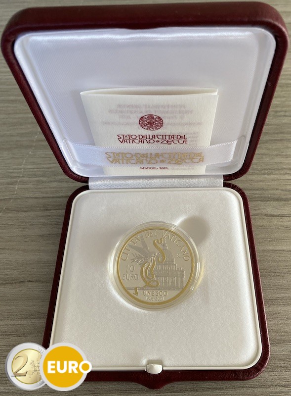 10 euro Vaticaan 2021 - UNESCO BE Proof Zilver en goud