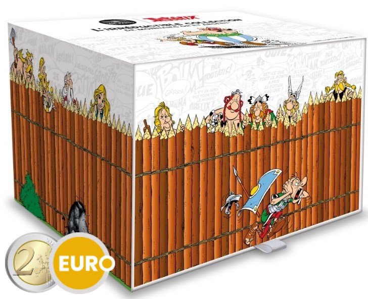 9 x 10 euro Frankrijk 2022 - Asterix UNC in blister - deel 1 + verzamelbox