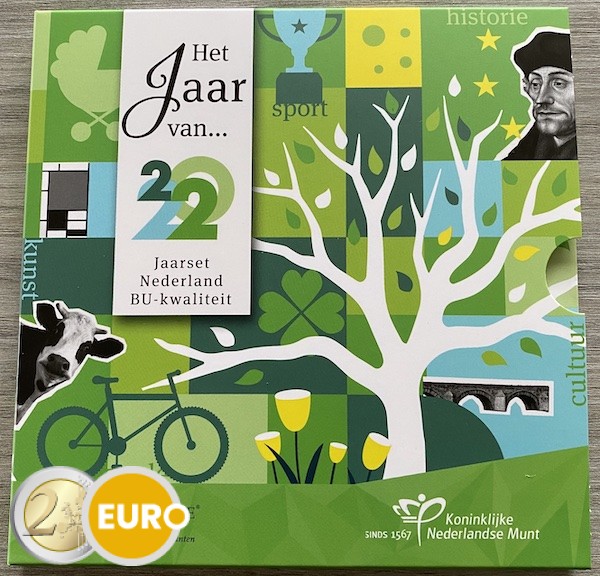 Euro set BU FDC Nederland 2022 Aarde
