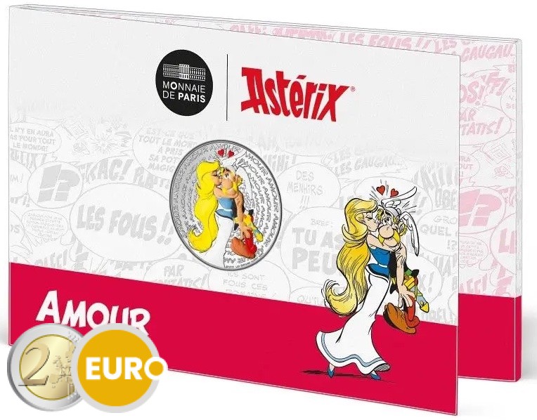 50 euro Frankrijk 2022 - Asterix Liefde BE Proof zilver gekleurd