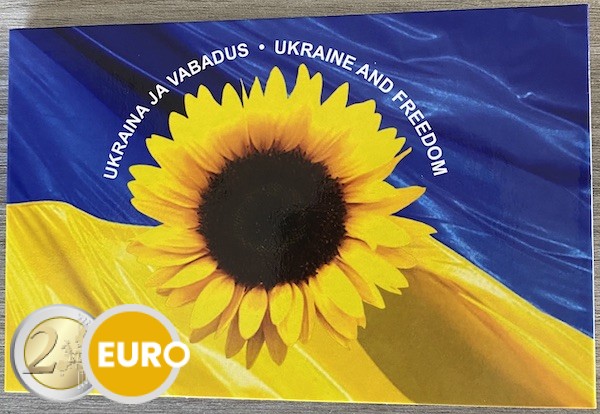 2 euro Estland 2022 - Oekraïne en vrijheid BU FDC Coincard