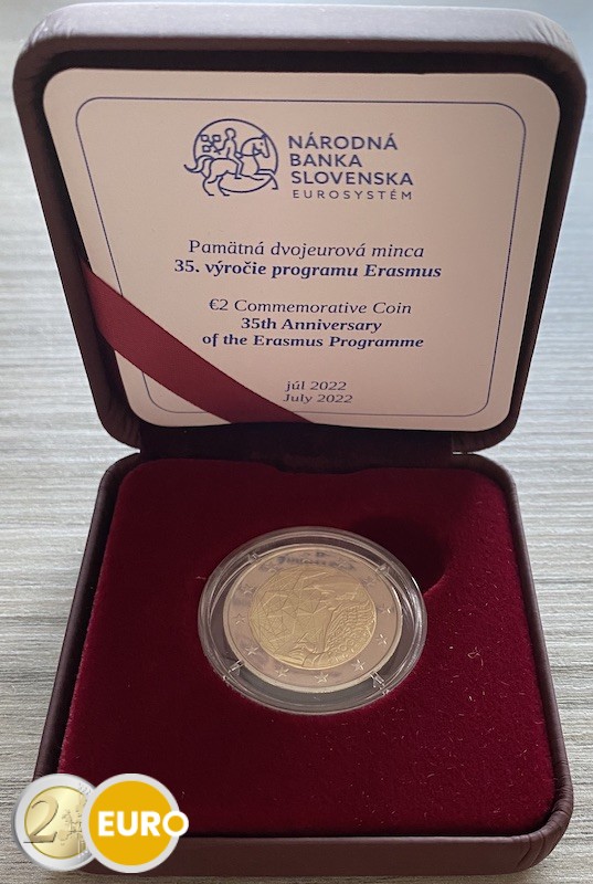 2 euros Slovaquie 2022 - Erasmus BE Proof
