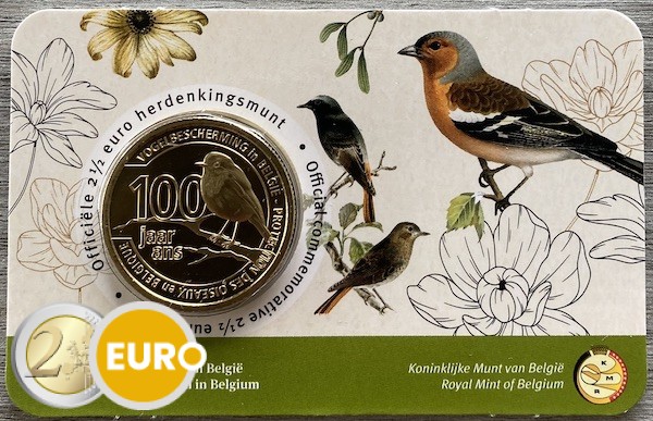 2,50 euro Belgie 2022 - Vogelbescherming BU FDC Coincard NL