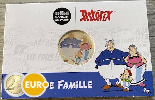 50 euro Frankrijk 2022 - Asterix Familie BE Proof zilver gekleurd