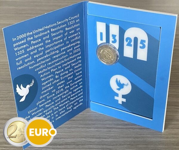 2 euros Malte 2022 - Résolution ONU femmes BU FDC Coincard