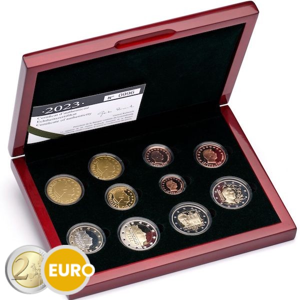 Euro set BE Proof Luxemburg 2023 + 2 x 2 euro Kamer IOC Kremnica muntteken