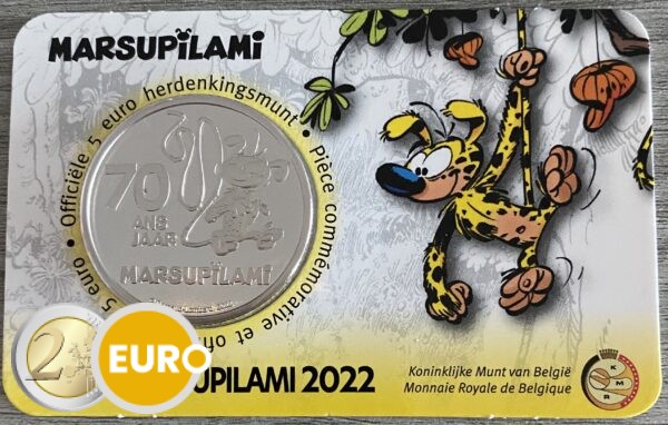 5 euro Belgium 2022 - Marsupilami BU FDC Coincard