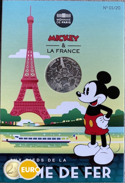 10 euro Frankrijk 2018 - Mickey Aan de voeten van de IJzeren Dame - in coincard