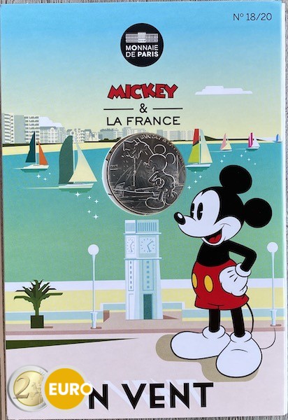 10 euro Frankrijk 2018 - Mickey Veel succes - in coincard