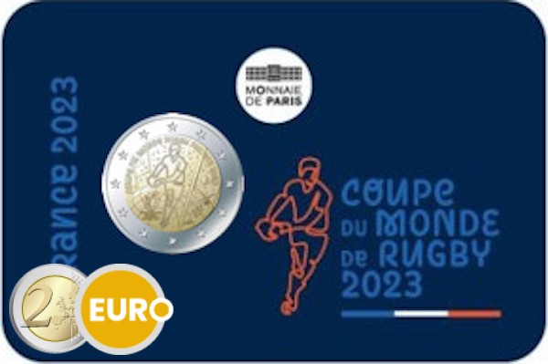 2 euro Frankrijk 2023 - WK Rugby BU FDC Coincard