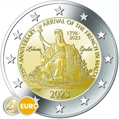 2 euro Malta 2023 - Napoleon en de Fransen BU FDC Coincard