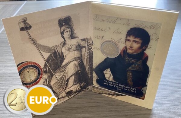 2 euros Malte 2023 - Napoléon et des Français BU FDC Coincard