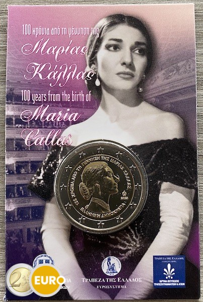 2 euro Griekenland 2023 - Maria Callas BU FDC Coincard