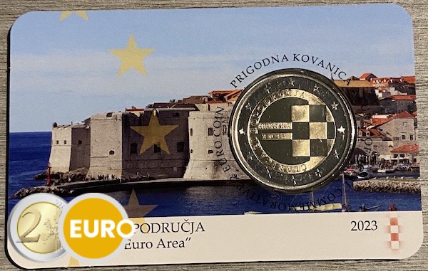 2 euro Kroatië 2023 - Invoering van de euro BU FDC Coincard