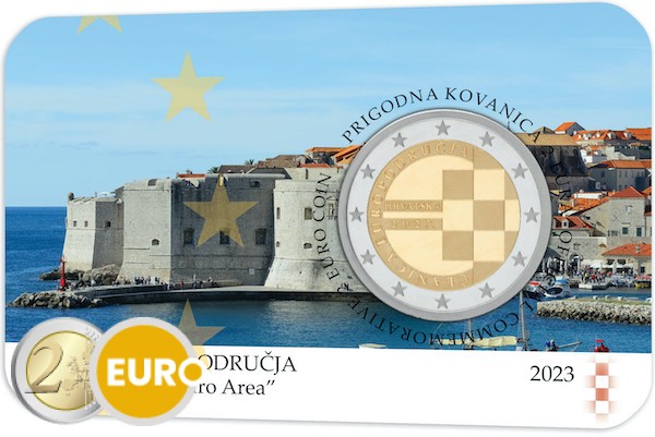 2 euro Kroatië 2023 - Invoering van de euro BU FDC Coincard