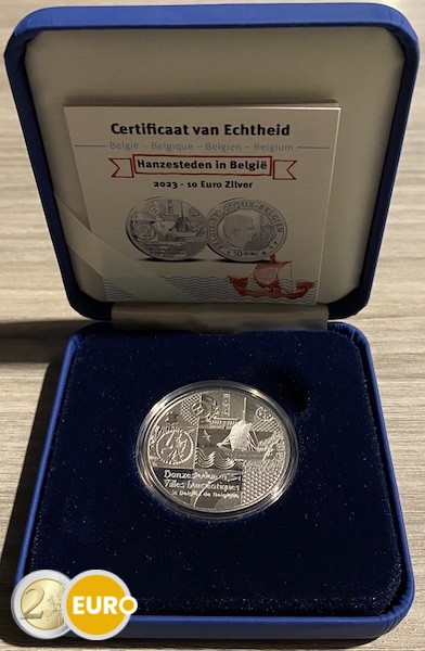 10 euro Belgie 2023 - Hanzesteden BE Proof Zilver