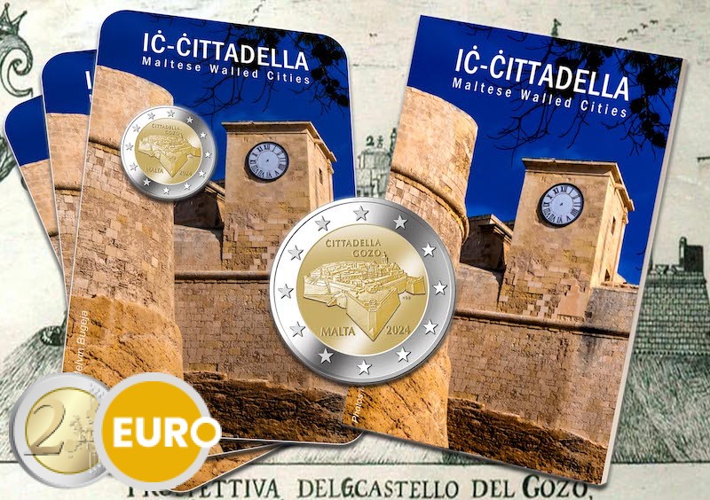 2 euro Malta 2024 - Citadel Gozo BU FDC Coincard