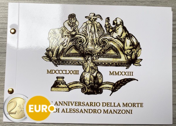 2 euro Vaticaan 2023 - Alessandro Manzoni BU FDC Numisbrief