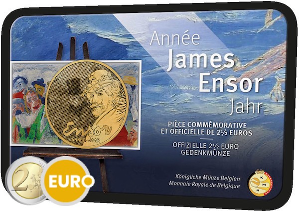 2,50 euro Belgie 2024 - James Ensor jaar BU FDC Coincard FR + NFT