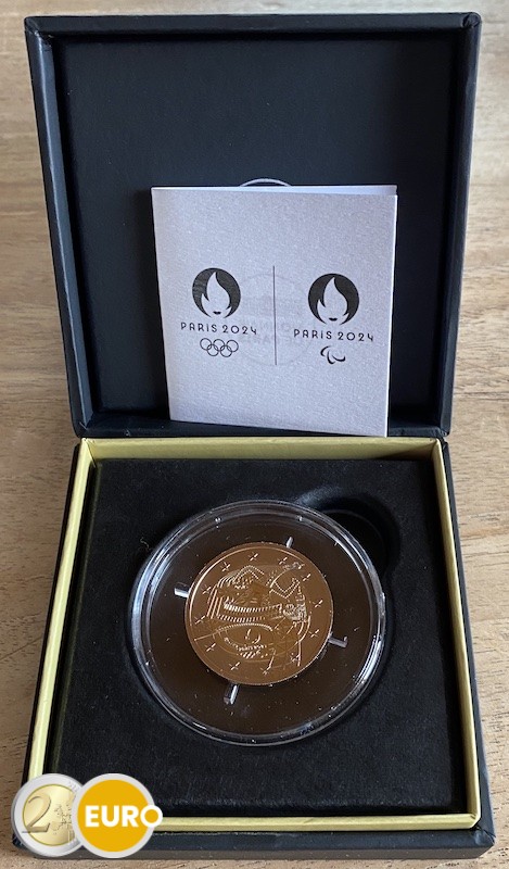 2 euro Frankrijk 2024 - Olympische fakkel BE Reverse Proof