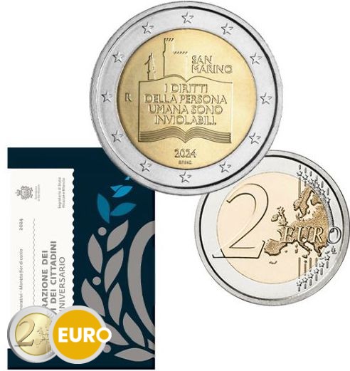 2 euro San Marino 2024 - Burgerrechten BU FDC