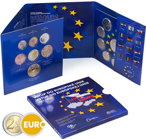 Euro set BU FDC Slowakije 2024 - 20 jaar EU Tsjechië en Slowakije