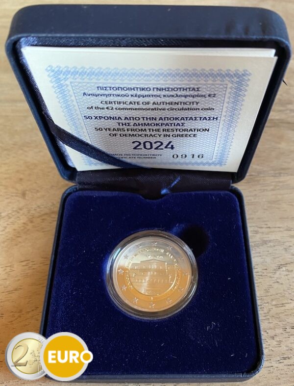 2 euro Griekenland 2024 - Democratie BE Proof