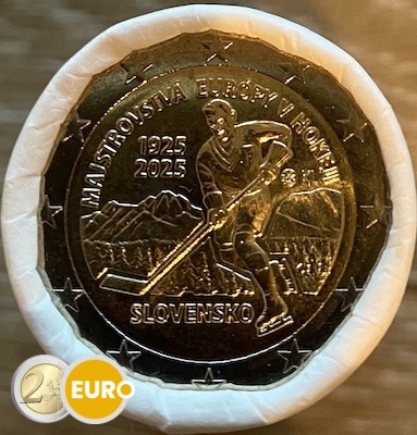 Rouleau 2 euros Slovaquie 2025 - Hockey sur glace