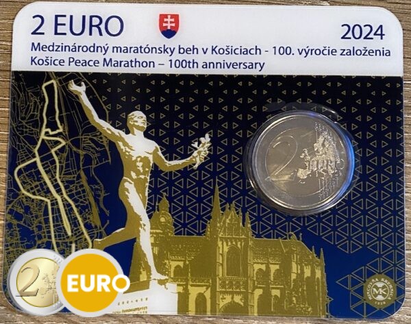 2 euro Slowakije 2024 - Marathon Košice UNC Coincard