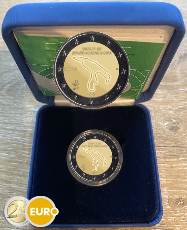 2 euros Bélgica 2025 - Spa-Francorchamps BE Proof