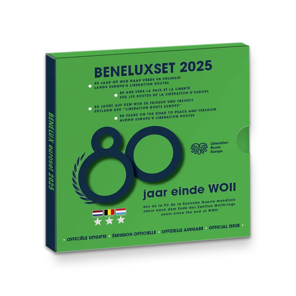 Euro set BU FDC Benelux 2025 Liberation route