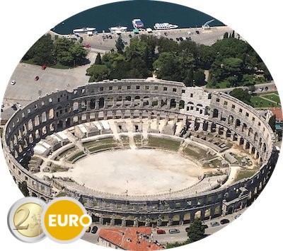 2 euro Kroatië 2025 - Amfitheater van Pula UNC Coincard