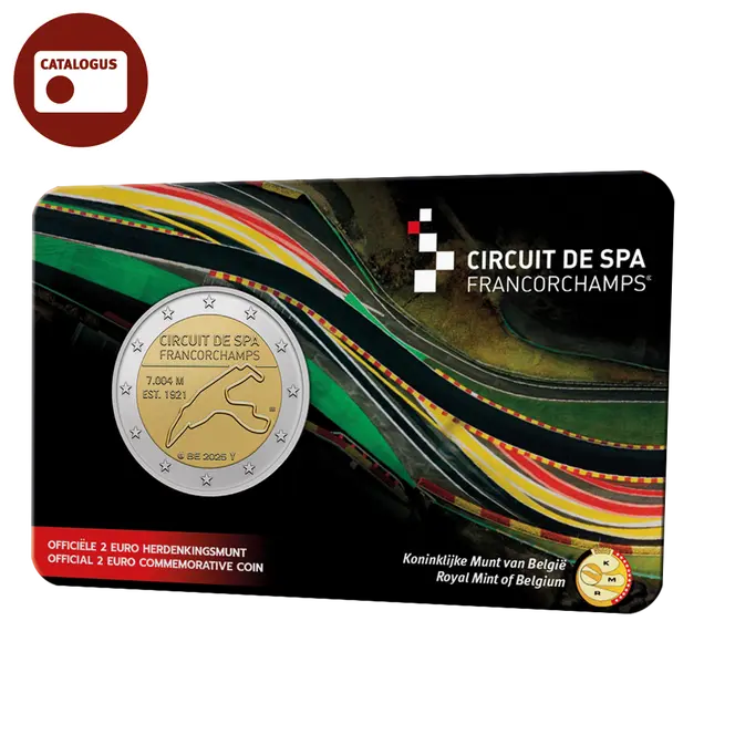 2 euro Belgie 2025 - Spa-Francorchamps BU FDC Coincard NL