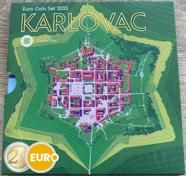 Euro set BU FDC Kroatië 2025 Karlovac