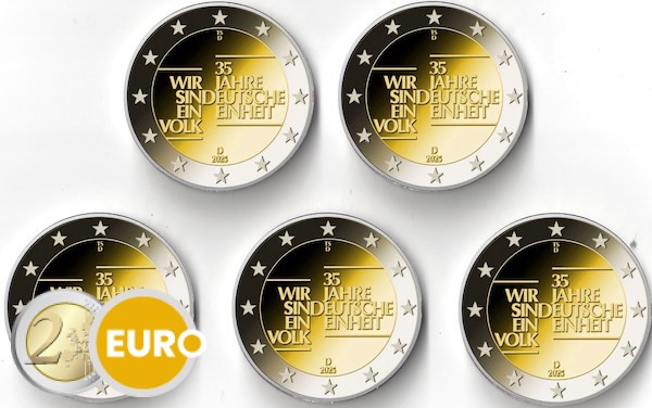 2 euros Alemania 2025 - ADFGJ unidad alemana UNC