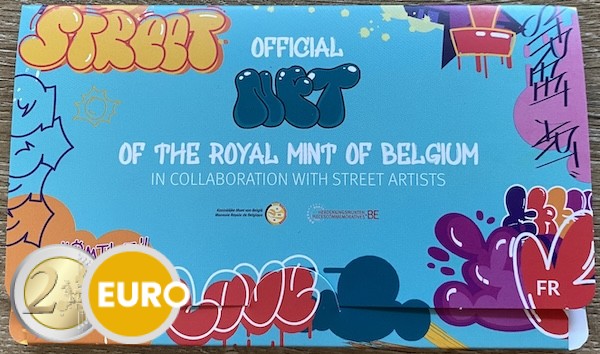 2,50 euro Belgie 2025 - Street art BU FDC Coincard FR + NFT