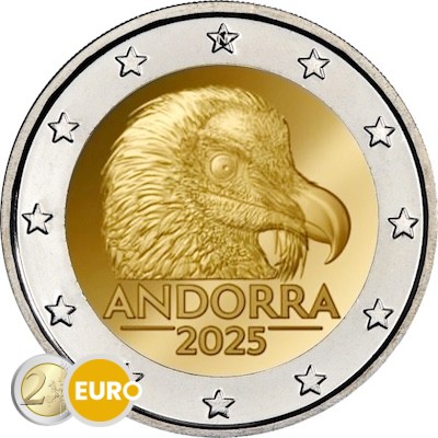 2 euro Andorra 2025 - Lammergier BU FDC Coincard