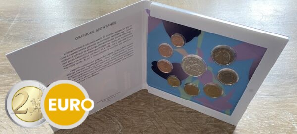Serie de euro BU FDC San Marino 2025 + 5 euros orquídea
